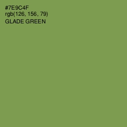 #7E9C4F - Glade Green Color Image